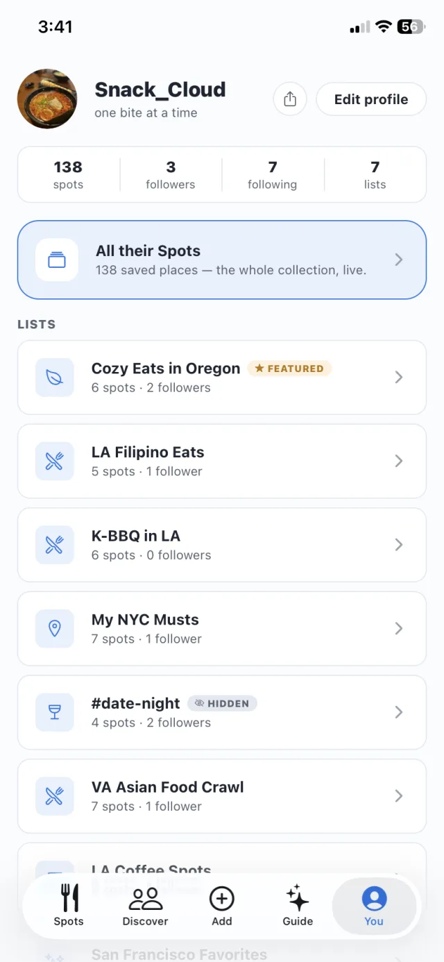 Lists: Your taste, shareable.